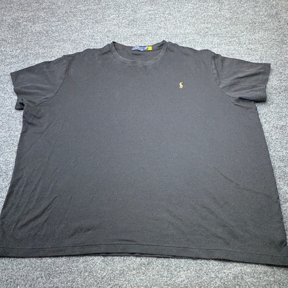Polo Ralph Lauren Shirt Mens 3XB Big Black Natural Pony Crewneck Short Sleeve